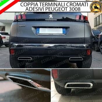 Terminale di scarico cromato MARMITTA FINALINO CROMATO PEUGEOT 3008 II
