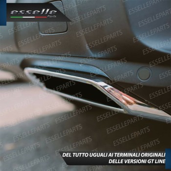 Terminale di scarico cromato MARMITTA FINALINO CROMATO PEUGEOT 3008 II