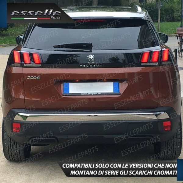 Terminale di scarico cromato MARMITTA FINALINO CROMATO PEUGEOT 3008 II
