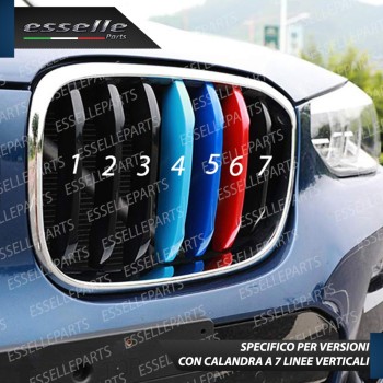 Set Cover calandra in stile M Sport BMW X5 G05 senza videocamera con calandra a 7 linee verticali