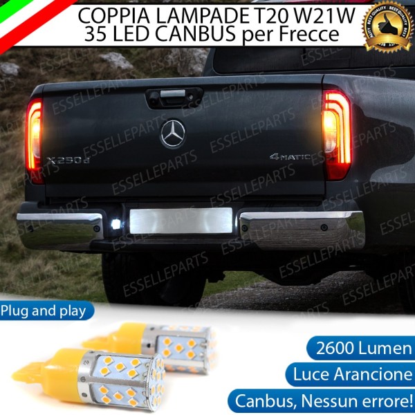 Coppia Lampade T20 WY21W 35 LED CANBUS PER FRECCE DIREZIONALI POSTERIORI PER MERCEDES CLASSE X W470