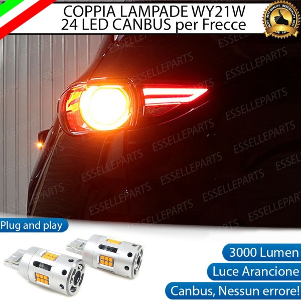 Coppia Lampade T20 WY21W 24 LED CANBUS 3.0 PER FRECCE DIREZIONALI POSTERIORI MAZDA CX-5 II