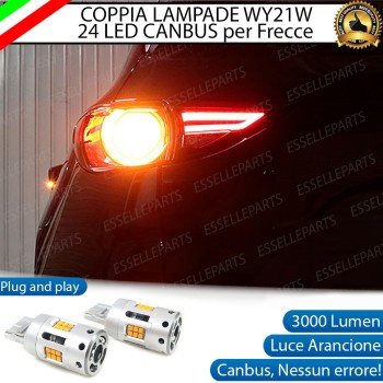 Coppia Lampade T20 WY21W 24 LED CANBUS 3.0 PER FRECCE DIREZIONALI POSTERIORI MAZDA CX-5 II