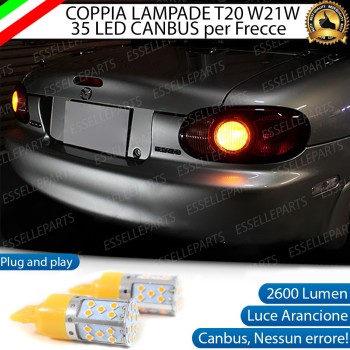 Coppia Lampade T20 WY21W 35 LED CANBUS PER FRECCE DIREZIONALI POSTERIORI PER MAZDA MX-5 II