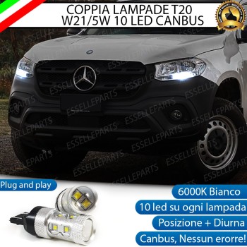 Luci DIURNE T20 Led Canbus MERCEDES CLASSE X Luce Bianca No Error