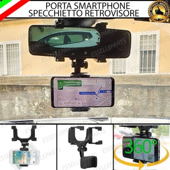 Supporto Porta Cellulare Smartphone per Specchietto Retrovisore Universale