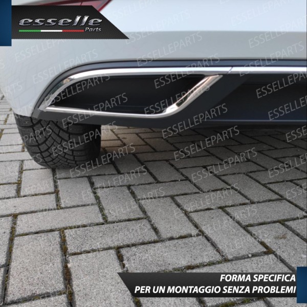 Terminale di scarico cromato marmitta per VW Polo AW1