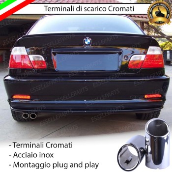 Terminale di scarico cromato INOX per BMW SERIE 3 E46