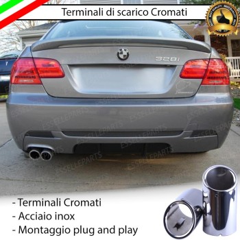 Terminale di scarico cromato INOX per BMW SERIE 3 E92