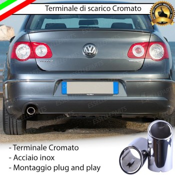 Terminale di scarico cromato MARMITTA FINALINO CROMATO INOX VW PASSAT B6