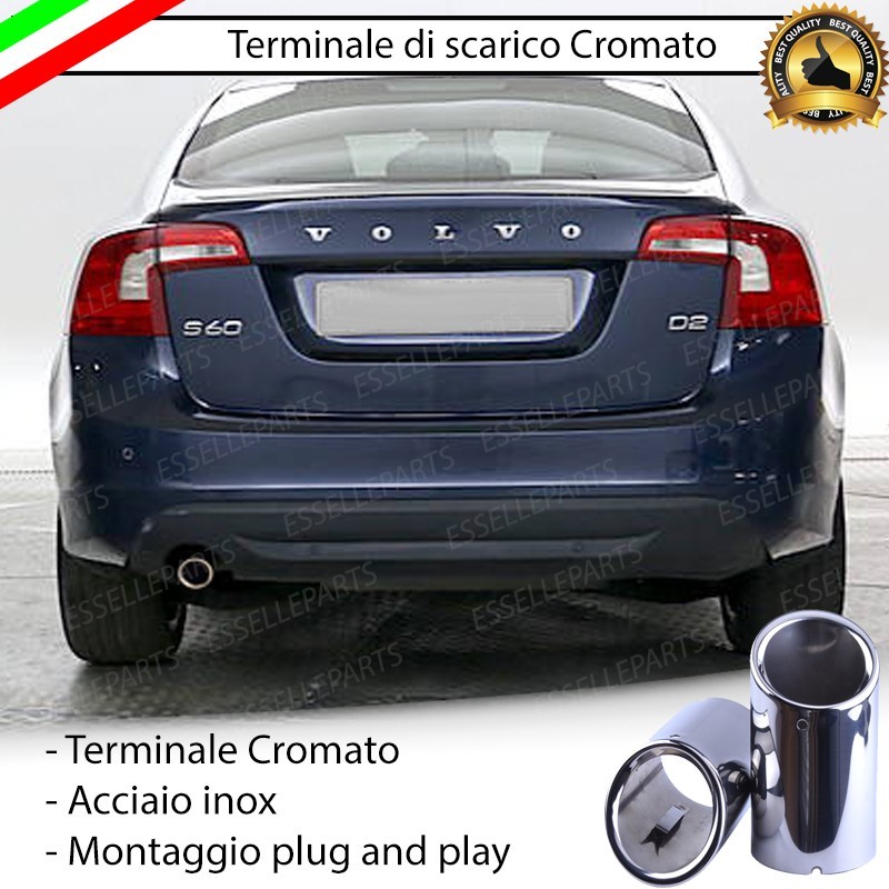 Terminale di scarico cromato MARMITTA FINALINO CROMATO INOX VOLVO S60 II