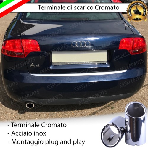 Terminale di scarico cromato MARMITTA FINALINO CROMATO INOX AUDI A4 B7