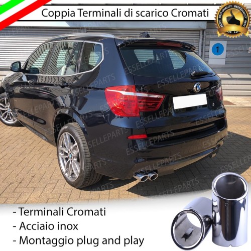 Terminale di scarico cromato MARMITTA FINALINO CROMATO INOX BMW X3 F25