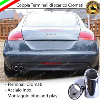 Terminale di scarico cromato MARMITTA FINALINO CROMATO INOX AUDI TT 8J