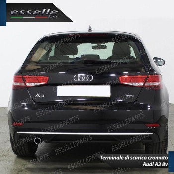 Terminale Di Scarico Cromato Finalino per Audi A3 8V