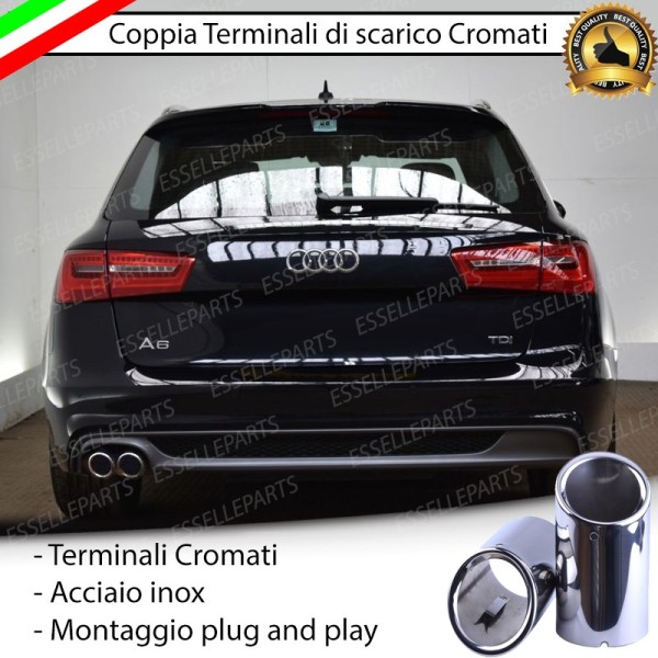 Terminale di scarico cromato MARMITTA FINALINO CROMATO INOX AUDI A6 C7 AVANT