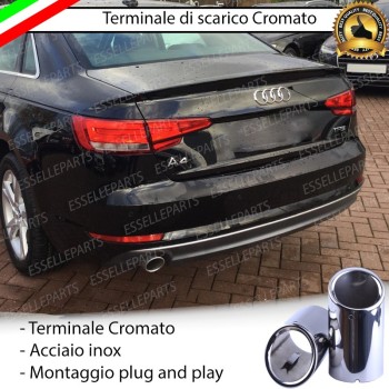 Terminale di scarico cromato MARMITTA FINALINO CROMATO INOX AUDI A4 B9