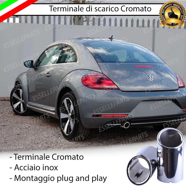 Terminale di scarico cromato MARMITTA FINALINO CROMATO INOX VW NEW BEETLE II