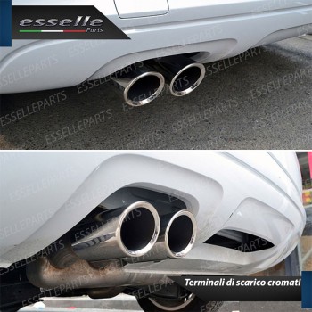 Terminali di scarico Cromati per Audi A3 8P 8PA Restyling