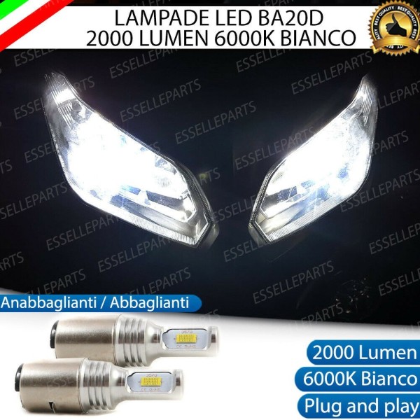 Lampade BA20D 2000 LUMEN per PEUGEOT Speedfight 1 50 1997-1999