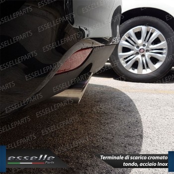 Terminale Di Scarico Cromato Marmitta Finalino per Audi Q2