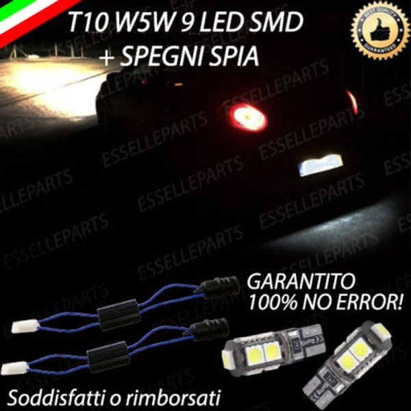 Coppia Luci Targa 9 LED Per Fiat Croma MK2 Restyling Canbus 6000K Bianco