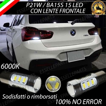 Coppia Lampade 15 LED Retromarcia Canbus 6000K con lente BMW Serie 1 F20 F21 Restyling