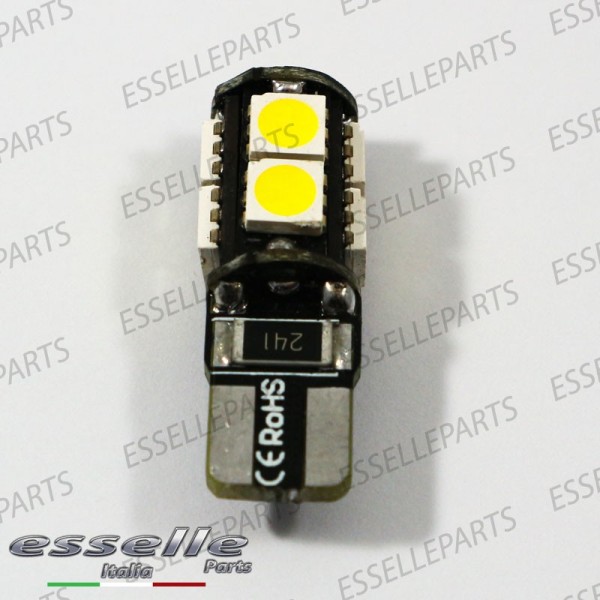 Coppia Luci Targa T10 W5W 9 LED canbus 6000K Bianco per Alfa Romeo 166 Restyling