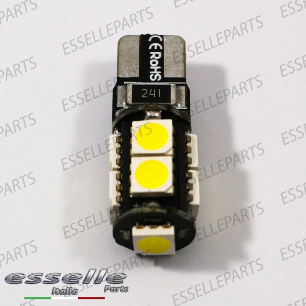 Coppia Luci Targa T10 W5W 9 LED canbus 6000K Bianco per Alfa Romeo 166 Restyling