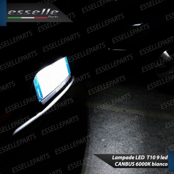 Coppia Luci Targa T10 W5W 9 LED canbus 6000K Bianco per Alfa Romeo 166 Restyling Coppia Luci Targa T10 W5W 9 LED canbus 6000K Bianco per Alfa Romeo 166 Restyling