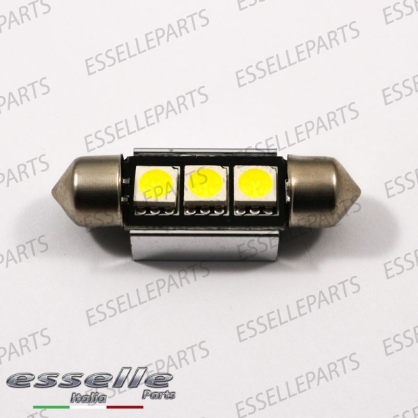 Coppia lampade siluro 3 LED Luci Targa Canbus 6000K bianco ghiaccio per Audi A6 C6 Dal 2009