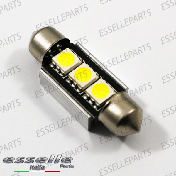 Coppia lampade siluro 3 LED Luci Targa Canbus 6000K bianco ghiaccio per Audi A6 C6 Dal 2009