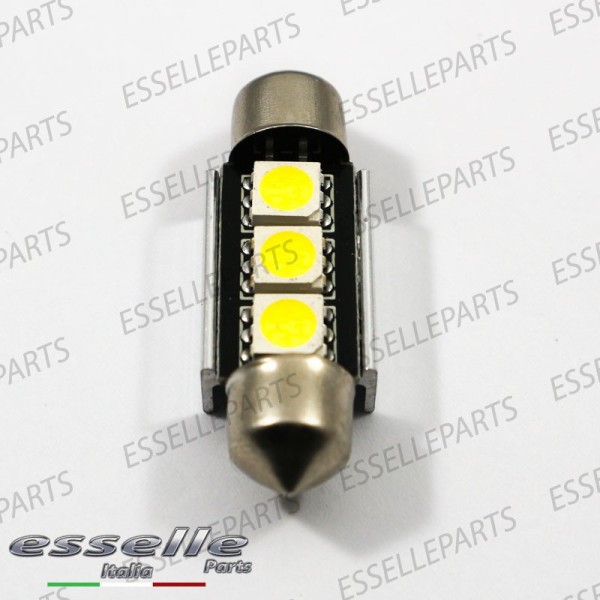 Coppia lampade siluro 3 LED Luci Targa Canbus 6000K bianco ghiaccio per Audi A6 C6 Dal 2009