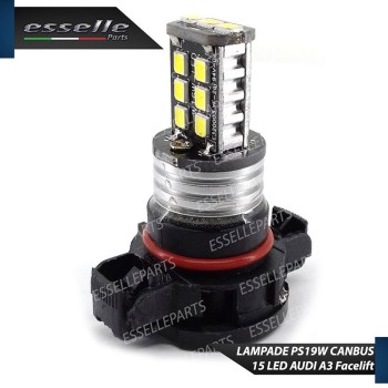 Coppia lampade PS19W Luci diurne DRL da 15 LED 6000K Bianco Audi A3 8P Restyling