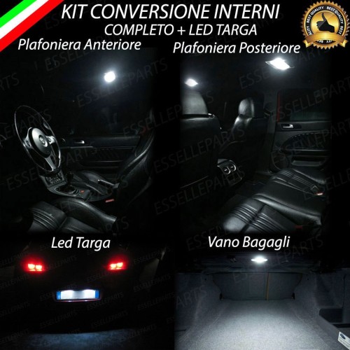Kit Led interni Completo + LED targa 6000K bianco ghiaccio Alfa Romeo 159 Berlina