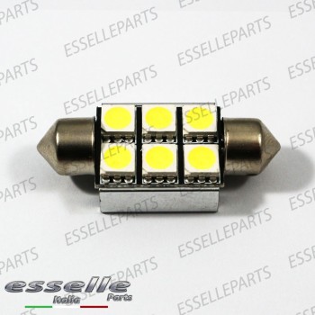 Coppia lampade siluro 6 LED Luci Targa Canbus 6000K Bmw Serie 7 E65 E66 Dal 03-2005