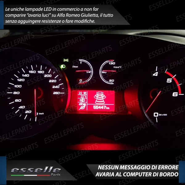 Lampade Retromarcia LED Alfa Giulietta Dal 2014 6000k Canbus