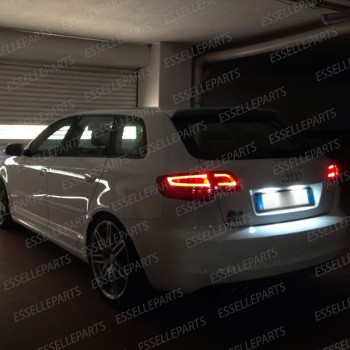 Conversione LED Luci diurne DRL + Placchette LED Targa Audi A3 8P restyling