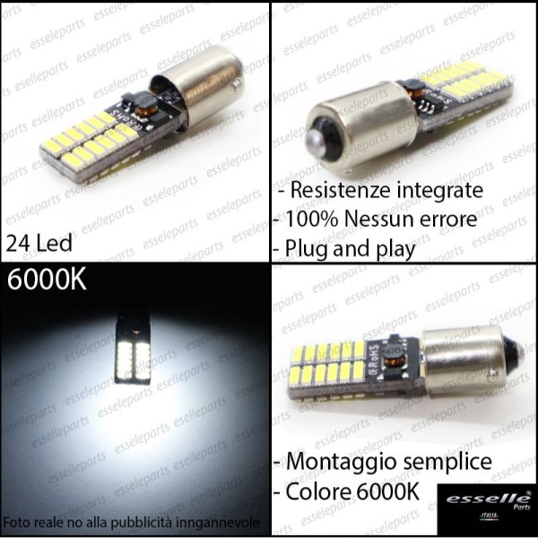 Coppia lampade H6W da 24 LED Luci Retromarcia VW Passat CC Pre-Restyling