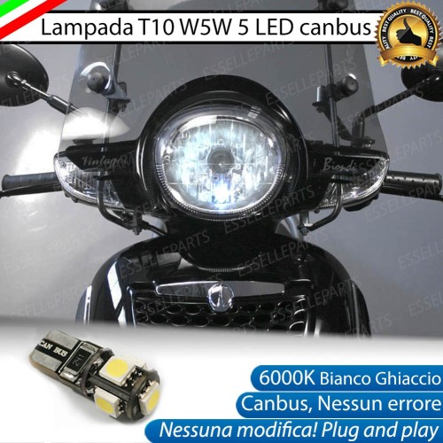 Luce posizione T10 5 LED Canbus Aprilia Scarabeo 200 2007-2012