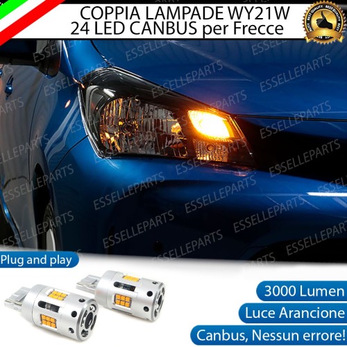 Coppia Frecce Anteriori WY21W T20 24 LED Canbus 3.0 Toyota Yaris MK3 Dal 2014