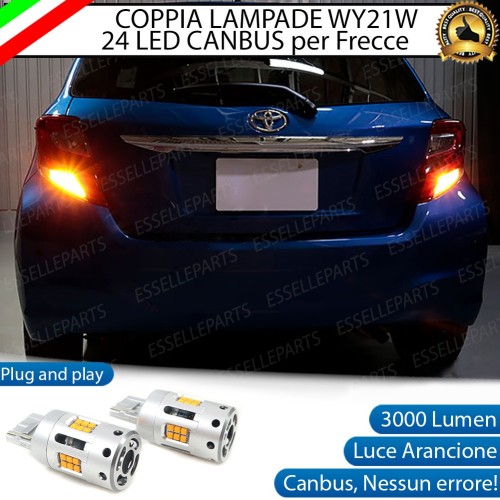 Coppia Frecce Anteriori WY21W T20 24 LED Canbus 3.0 TOYOTA YARIS MK3 Fino al 2013