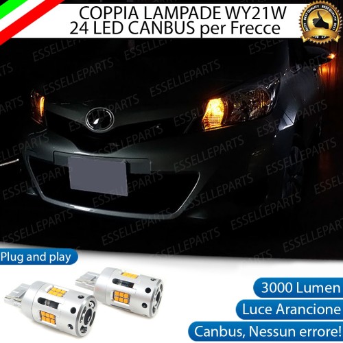 Coppia Frecce Posteriori WY21W T20 24 LED Canbus 3.0 TOYOTA YARIS MK3 Fino al 2013