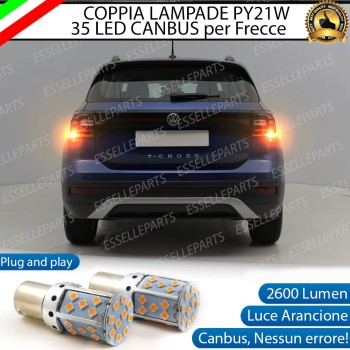 Coppia Frecce Posteriori PY21W 35 LED Canbus VW T-CROSS Coppia Frecce Posteriori PY21W 35 LED Canbus VW T-CROSS