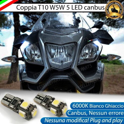 Luci posizione 5 LED Canbus APRILIA Caponord 1200 2013-2017 Travel Pack ABS