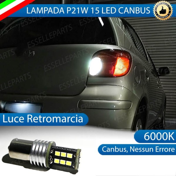Lampada P21W da 15 LED 6000K bianco per Retromarcia Toyota Yaris Restyling