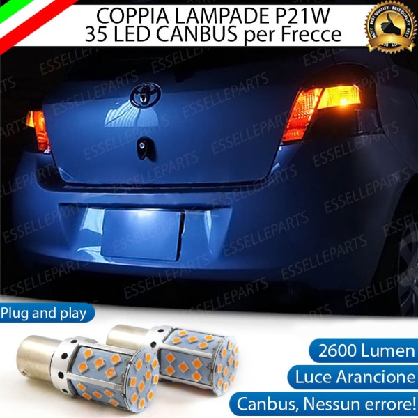 Coppia Frecce Posteriori P21W 35 LED Canbus Toyota Yaris 2