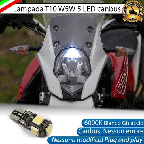 Luce posizione T10 5 LED Canbus per Husqvarna TR 650 2012-2013 Terra ABS