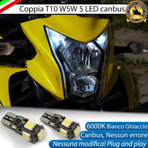 Luci posizione T10 5 LED Canbus per KAWASAKI ER-6N 2012-2016 ABS