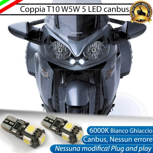 Luci posizione T10 5 LED Canbus per KAWASAKI GTR 1400 2015-2016 ABS